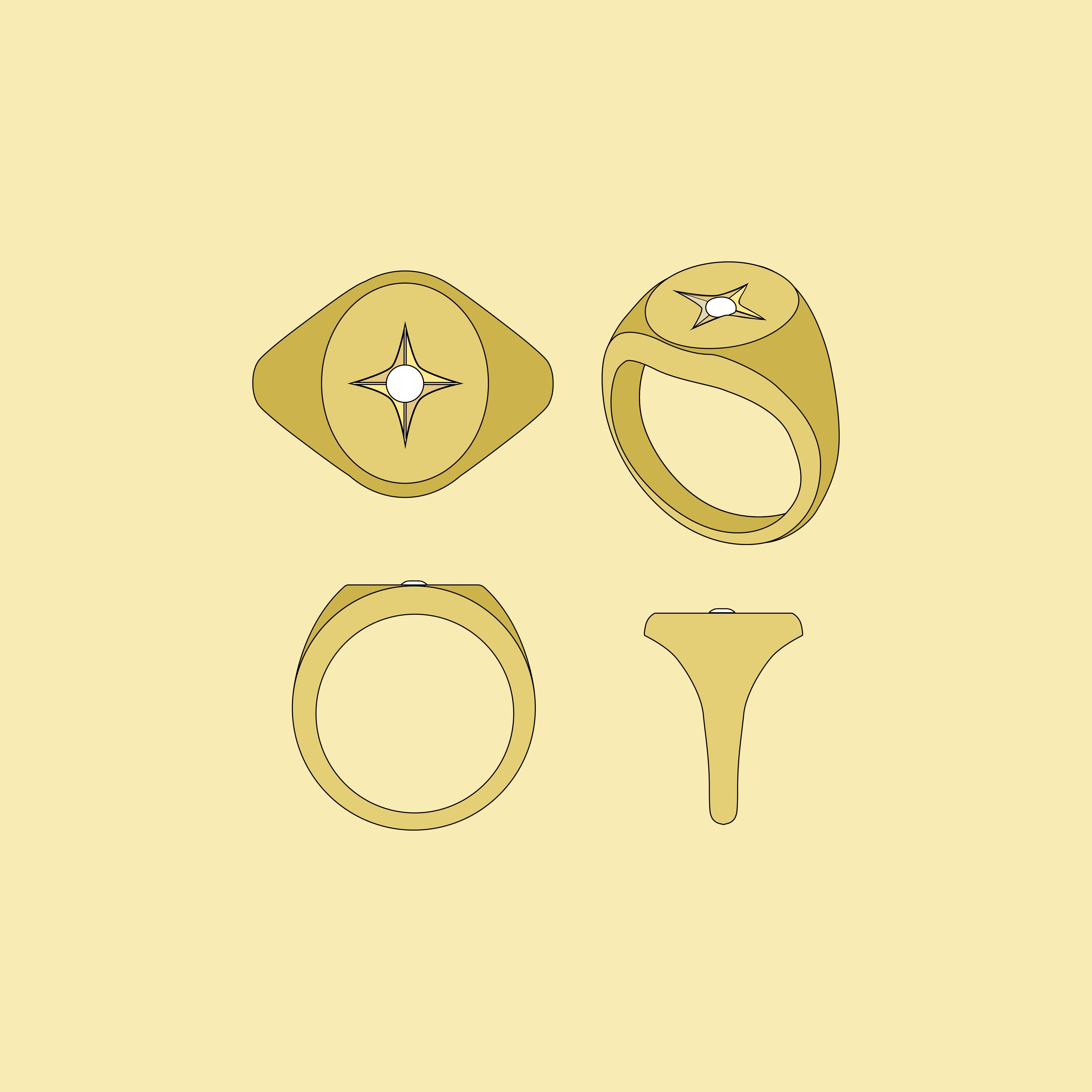 Star Signet Ring