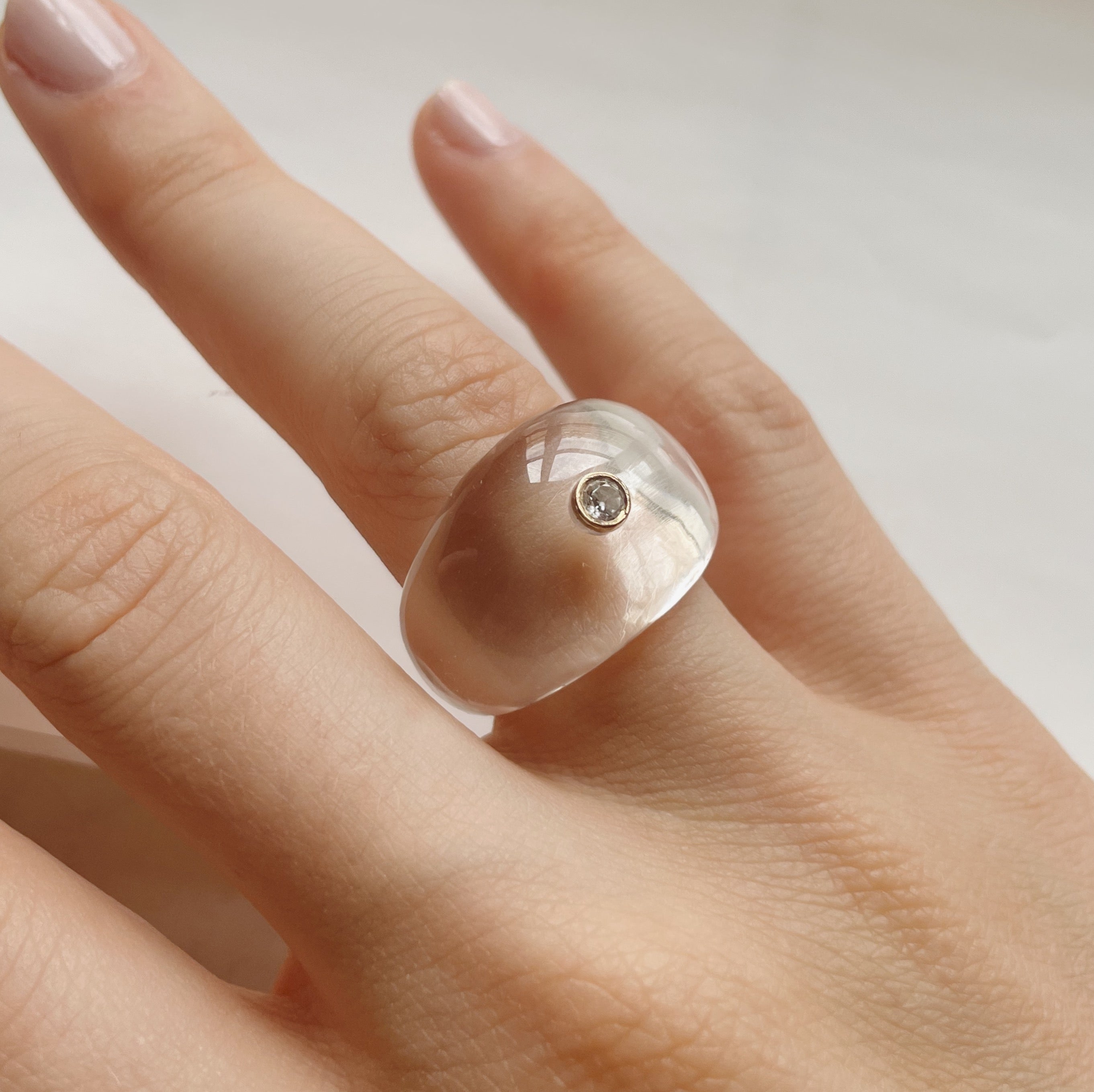 Rock Crystal Cocktail Ring